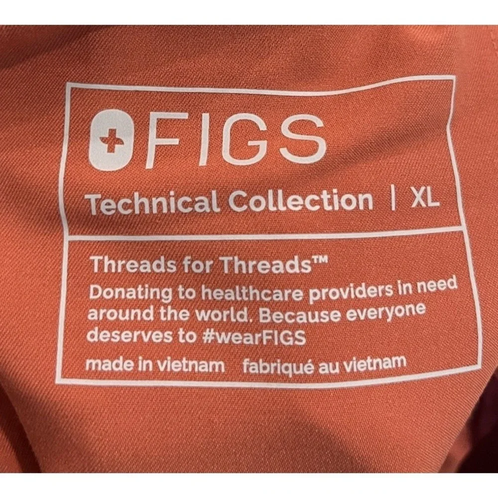 FIGS‎ Technical Collection Coral Red Kade Cargo Women's Scrubs Pants Size XL